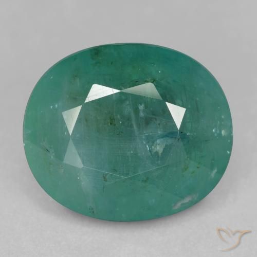 12.41ct Natural Azul-verde Grandidierita, Ovalada, SI-I1