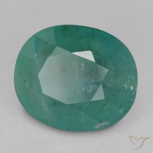Grandidierita Azul-verde natural de 12.41 ct, Ovalada, SI-I1