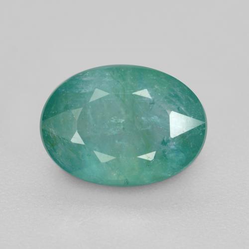 Grandidierita azul verde medio natural de 1,44 ct, corte óvalo, VS-SI