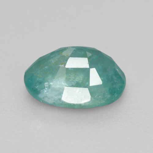 Grandidierita azul verde medio natural de 1,44 ct, corte óvalo, VS-SI