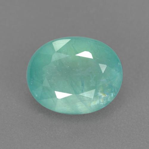 Grandidierita verde azulado natural de 1,58 ct, corte óvalo, SI
