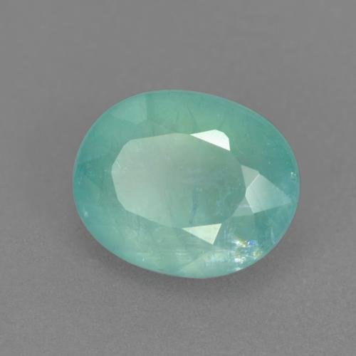 Grandidierita verde azulado natural de 1,58 ct, corte óvalo, SI