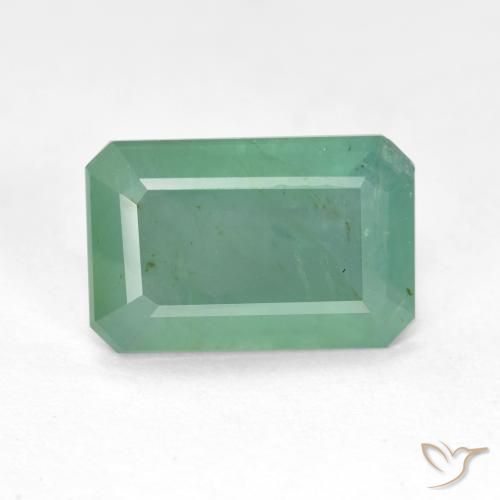 Grandidierita azul verdoso natural de 2,41 ct, corte esmeralda, VS-SI
