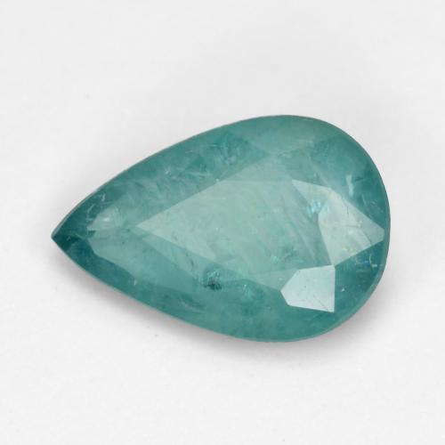 Grandidierita verde azul oscuro-medio natural de 1,04 ct, en forma de pera, VS-SI