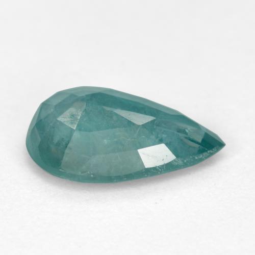 Grandidierita verde azul oscuro-medio natural de 1,04 ct, en forma de pera, VS-SI