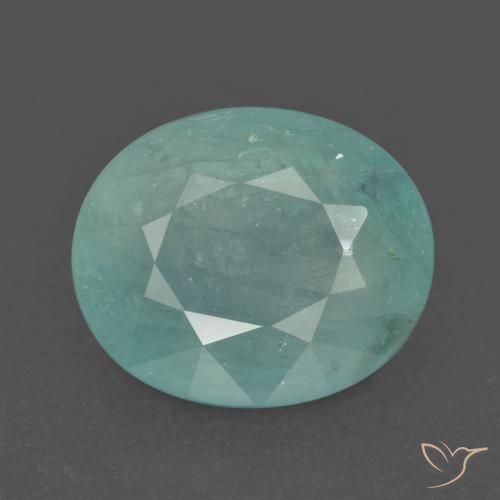 3.51ct Natural Verde azulado claro Grandidierita, Ovalada, VS-SI