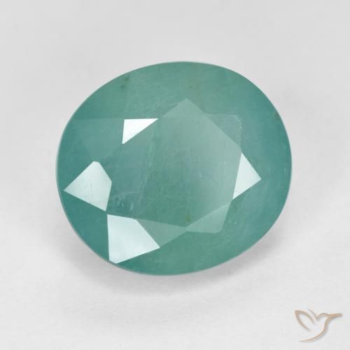 Grandidierita Azul verdoso claro natural de 4.97 ct, Ovalada, SI