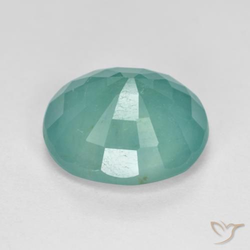 Grandidierita Azul verdoso claro natural de 4.97 ct, Ovalada, SI