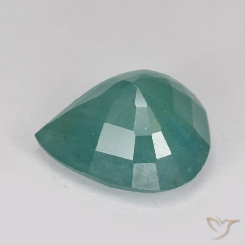 Grandidierita verde azulado natural de 3,30 ct, en forma de pera, SI