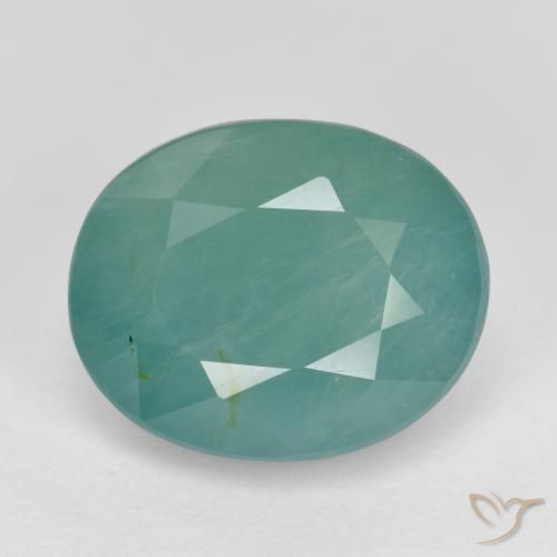 4.83ct Natural Tono azul verde Grandidierita, Ovalada, SI