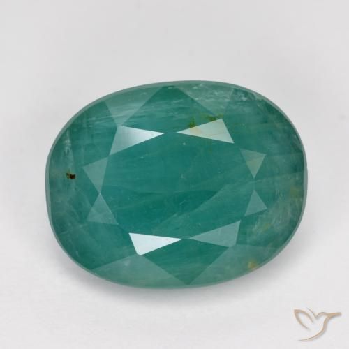 4.60ct Natural Azul verde oscuro Grandidierita, Ovalada, SI