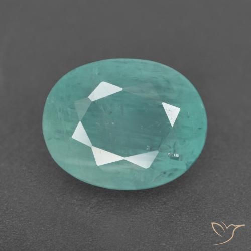 3.39ct Natural Turquesa Grandidierita, Ovalada, VS-SI