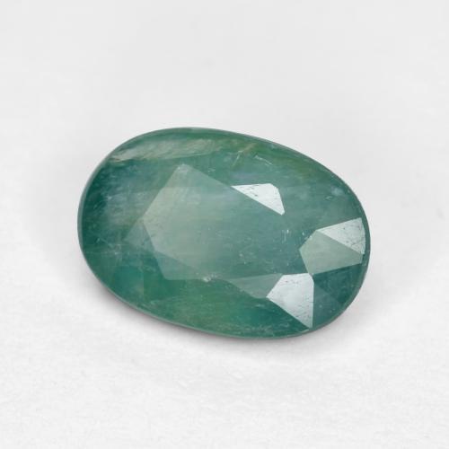 Grandidierita azul verde oscuro natural de 0,74 ct, corte óvalo, SI