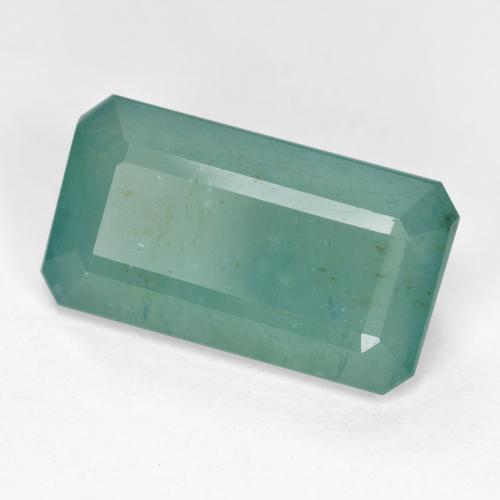 Grandidierita verde azulado medio natural de 7,50 ct, corte esmeralda, VS-SI
