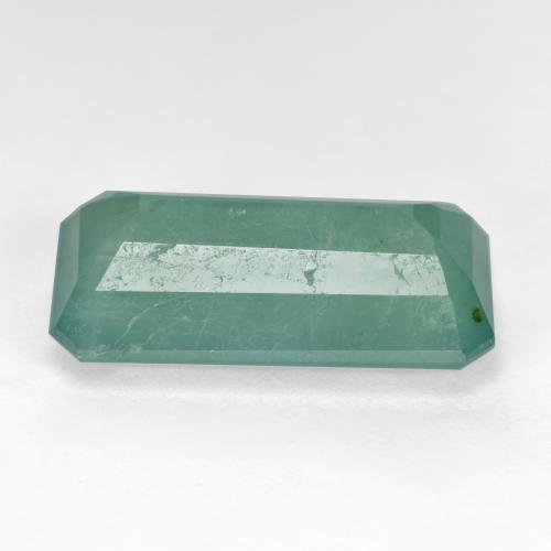 Grandidierita verde azulado medio natural de 7,50 ct, corte esmeralda, VS-SI