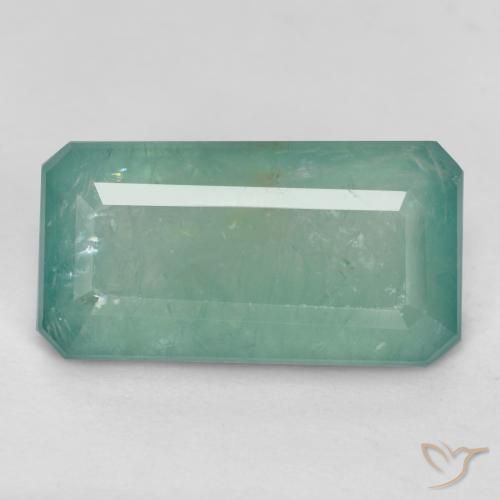 3.05ct Natural Verde azulado medio Grandidierita, corte esmeralda, SI