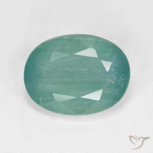 3.56ct Natural Azul verdoso Grandidierita, Ovalada, SI