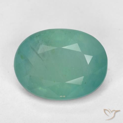 2.58ct Natural Verde azulado medio Grandidierita, Ovalada, SI