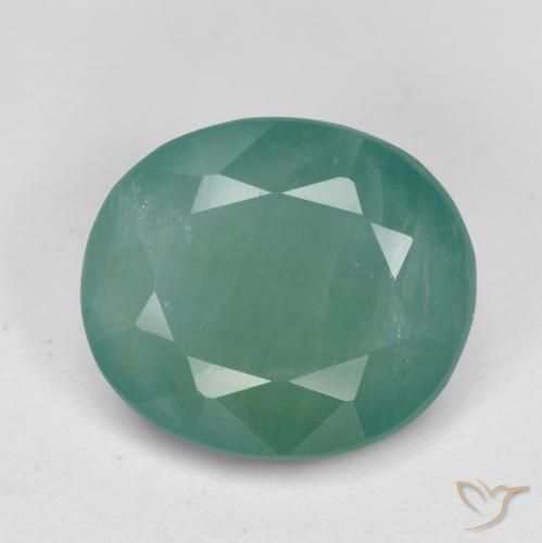 3.53ct Natural Azul verde medio Grandidierita, Ovalada, SI