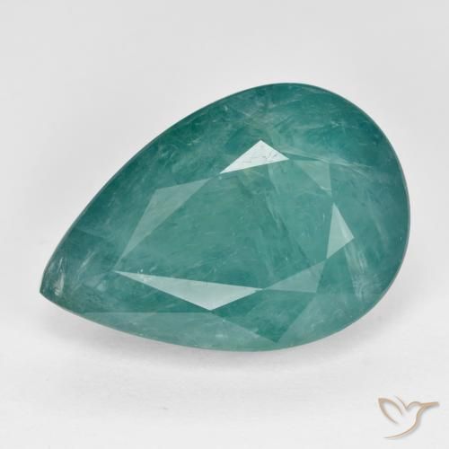 10.02ct Natural Verde azul Grandidierita, En forma de pera, SI-I1