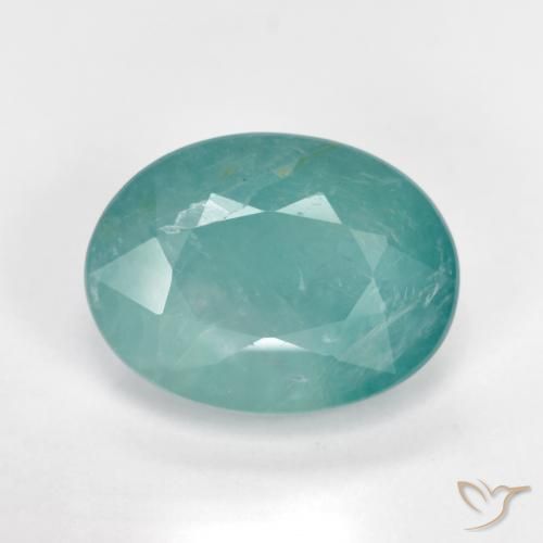 3.37ct Natural Azul-verde Grandidierita, Ovalada, SI-I1