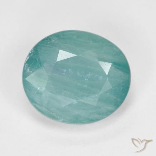 3.15ct Natural Verde espuma de mar Grandidierita, Ovalada, SI-I1