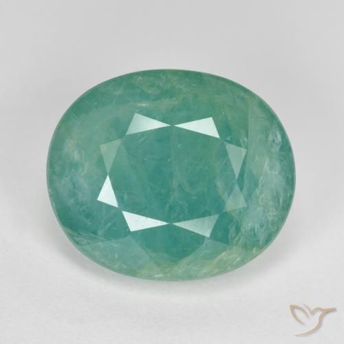 6.31ct Natural Verde azulado medio Grandidierita, Ovalada, SI-I1
