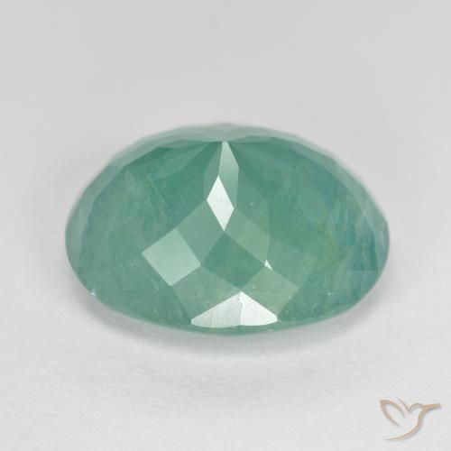 Grandidierita Verde azulado medio natural de 6.31 ct, Ovalada, SI-I1
