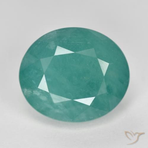 8.89ct Natural Azul verde medio Grandidierita, Ovalada, SI-I1