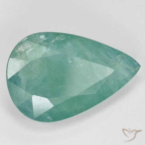 9.80ct Natural Verde azul pálido Grandidierita, En forma de pera, SI-I1