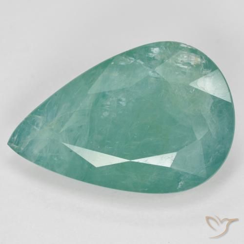 Grandidierita Verde azul pálido natural de 9.80 ct, En forma de pera, SI-I1