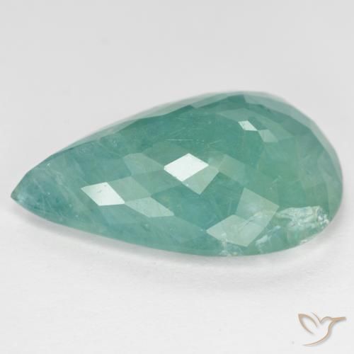 Grandidierita Verde azul pálido natural de 9.80 ct, En forma de pera, SI-I1