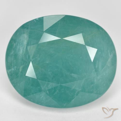 14.98ct Natural Azul verdoso Grandidierita, Ovalada, SI-I1
