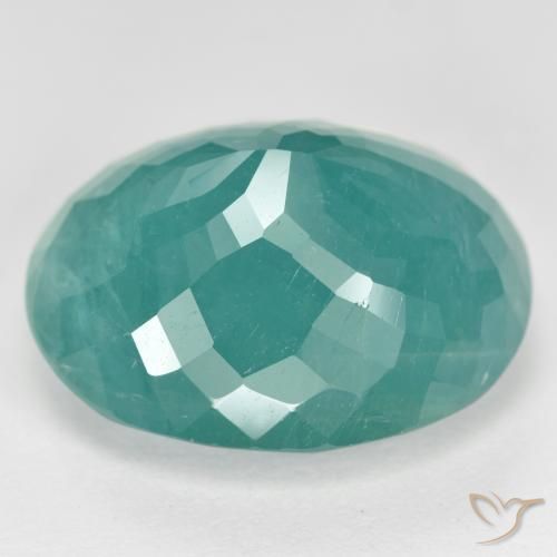 Grandidierita Azul verdoso natural de 14.98 ct, Ovalada, SI-I1