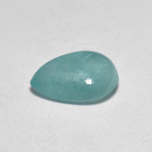 Grandidierita Verde azul pálido natural de 0.96 ct, En forma de pera, Transparente