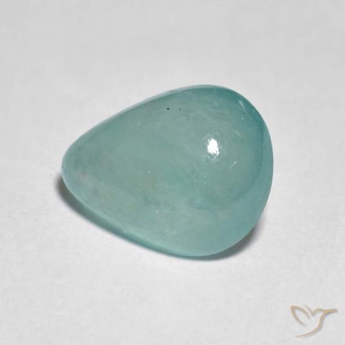 Grandidierita Verde azul medio natural de 2.79 ct, En forma de pera, Translúcido