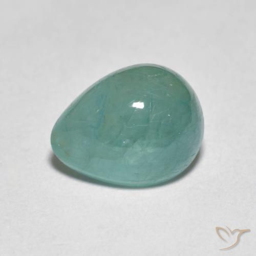 2.12ct Natural Verde azulado Grandidierita, En forma de pera, Translúcido