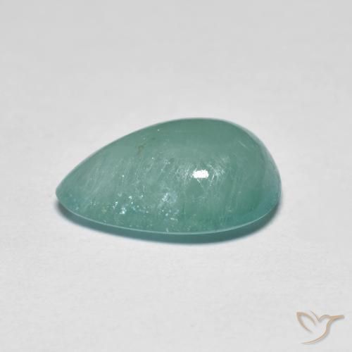 Grandidierita Verde azul pálido natural de 2.85 ct, En forma de pera, Translúcido
