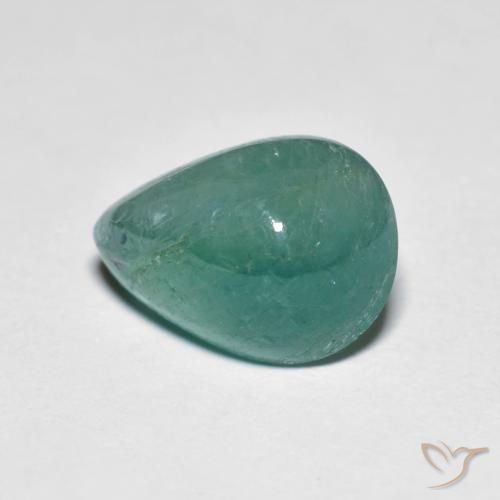 Grandidierita Azul verdoso natural de 4.13 ct, En forma de pera, Translúcido