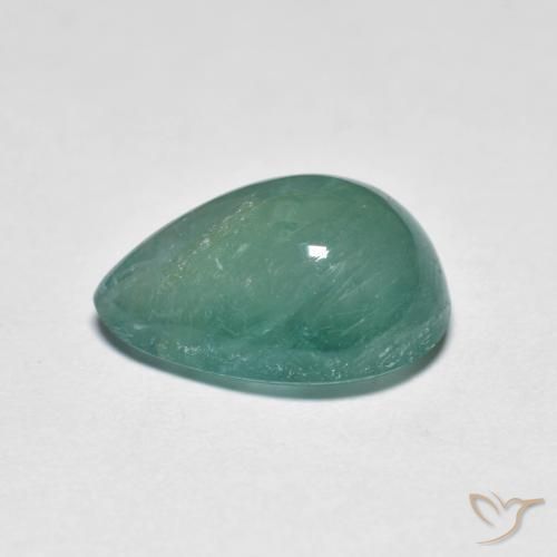 Grandidierita Azul verdoso natural de 4.13 ct, En forma de pera, Translúcido