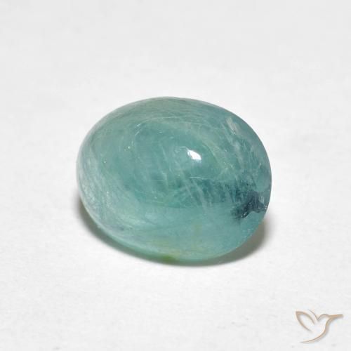 Grandidierita Verde azul natural de 1.96 ct, Ovalada, Translúcido