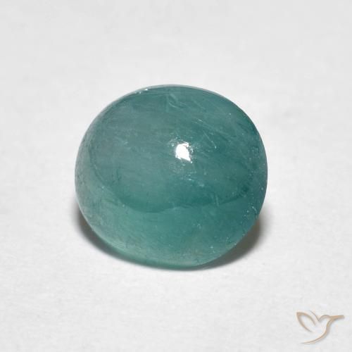 Grandidierita Azul verde medio natural de 1.21 ct, Ovalada, Translúcido