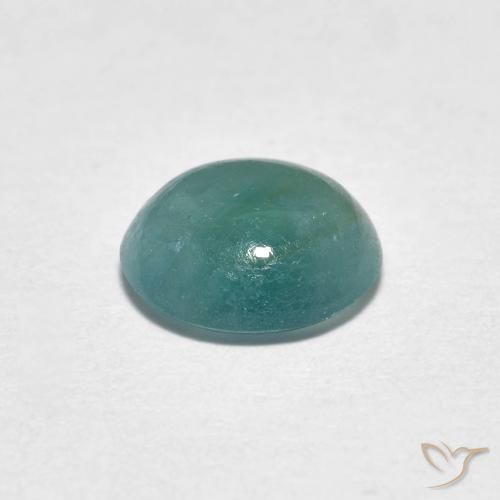 Grandidierita Azul verde medio natural de 1.09 ct, Ovalada, Translúcido