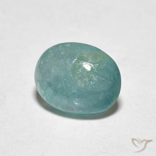 Grandidierita Azul-verde natural de 1.40 ct, Ovalada, Translúcido