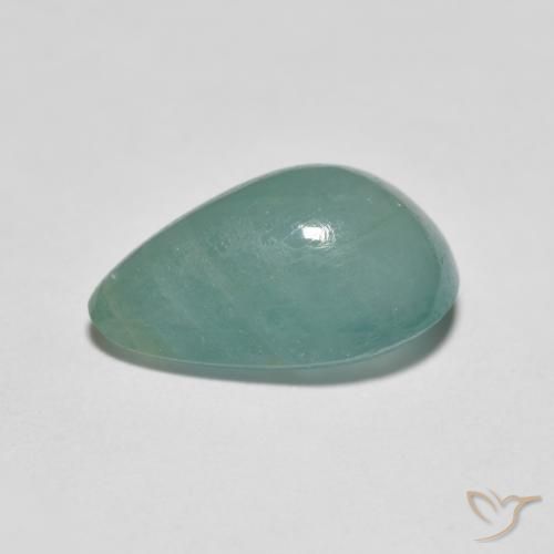 Grandidierita Verde azulado claro natural de 4.27 ct, En forma de pera, Translúcido