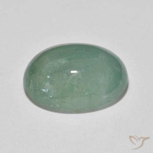 Grandidierita Azul verdoso claro natural de 8.65 ct, Ovalada, Translúcido