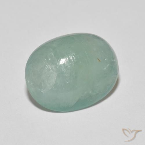 Grandidierita Azul verdoso pálido natural de 6.72 ct, Ovalada, Translúcido