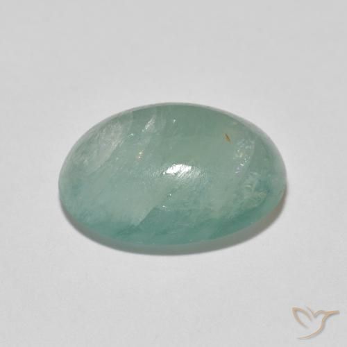 Grandidierita Azul verdoso pálido natural de 6.72 ct, Ovalada, Translúcido