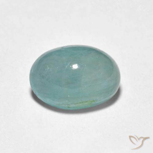 2.17ct Natural Espuma de mar pálido Grandidierita, Ovalada, Translúcido