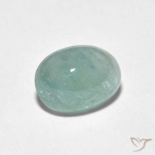 Grandidierita Azul verdoso pálido natural de 1.82 ct, Ovalada, Translúcido